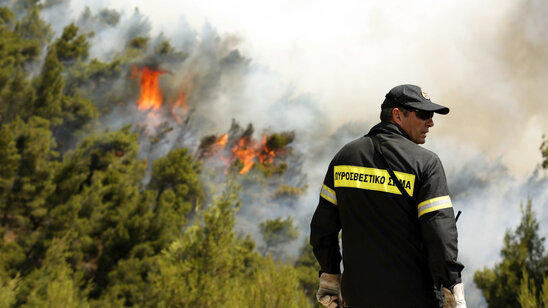 Image: Σε εξέλιξη πυρκαγιά στον Δήμο Βιάννου