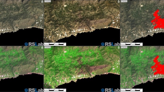 Image: Έγιναν στάχτη 2.432 στρέμματα στον Μαύρο Κόλυμπο - Τα δορυφορικά δεδομένα του ΙΤΕ