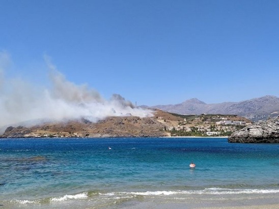 Image: Δεκάδες στρέμματα γης έκαψε η μεγάλη φωτιά στη Νότια Κρήτη