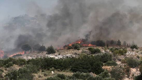 Image: Δεύτερη πυρκαγιά στον Υμηττό