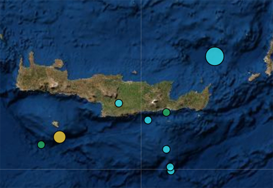 Image: Σεισμική δόνηση 4.1 Ρίχτερ στα ανοιχτά της Ιεράπετρας