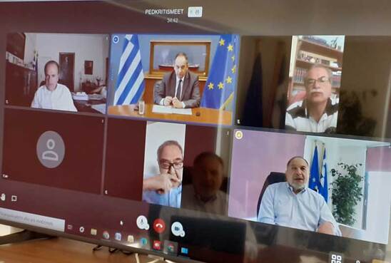 Image: Τηλεδιάσκεψη της ΠΕΔ Κρήτης με τον Γ. Πλακιωτάκη για το Μεταφορικό Ισοδύναμο