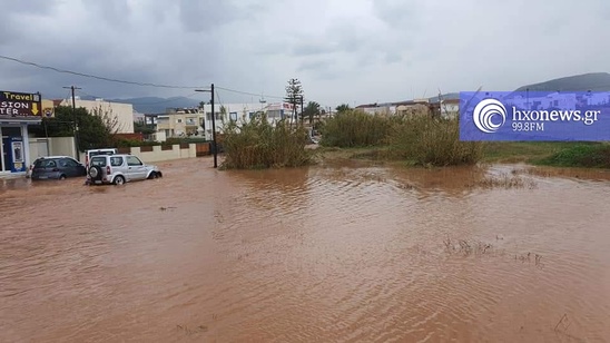 Image: Κλείνουν δρόμοι στην Κρήτη λόγω της έντονης κακοκαιρίας