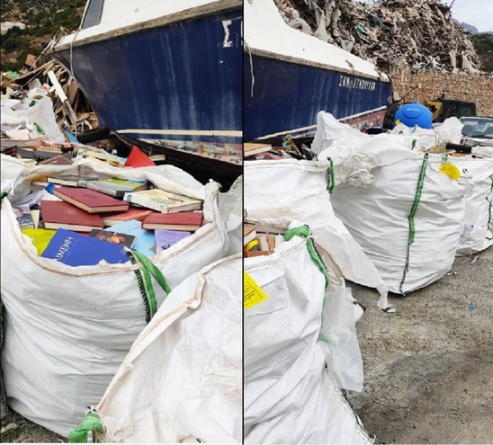 Image: Η «γνώση»  στα σκουπίδια – Εικόνες ντροπής με βιβλία πεταμένα στη χωματερή Ιεράπετρας
