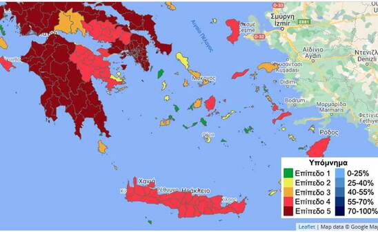 Image: Κορωνοϊός | "Κοκκίνησε" το Λασίθι και όλη η Κρήτη