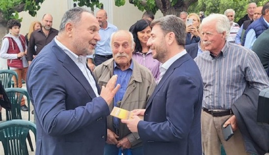 Image: Ο Γ. Κουράκης μαζί με τον Πρόεδρο Ν. Ανδρουλάκη στην εκδήλωση για την Εθνική Αντίσταση στη Ραμνή Αποκορώνου
