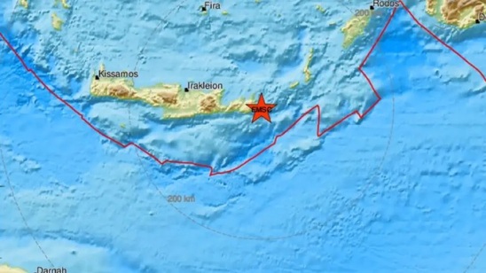 Image: Ασθενής σεισμική δόνηση 3,4 Ρίχτερ στην Κρήτη