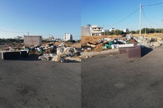 Image: Και άλλη χωματερή σε  περιφερειακό δρόμο της Ιεράπετρας