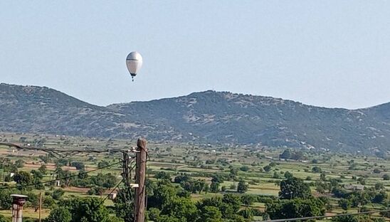 Image: Δεύτερη πτήση σήμερα για το αερόστατο πάνω από το Οροπέδιο Λασιθίου