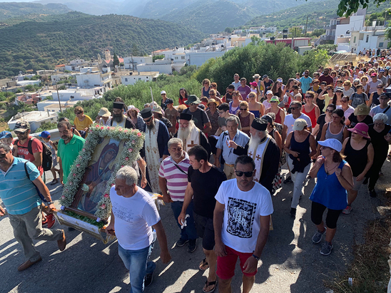 Image: Ματαίωση της λιτανείας για τη μεταφορά της Εικόνας της Παναγίας της Φανερωμένης στην ομώνυμη Ιερά Μονή στον Τράχηλα Σητείας