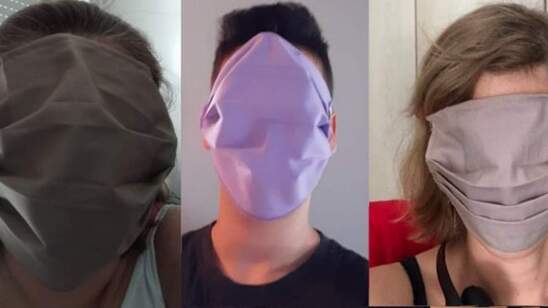 Image: «Τραγέλαφος» με τις μάσκες που δόθηκαν στους μαθητές