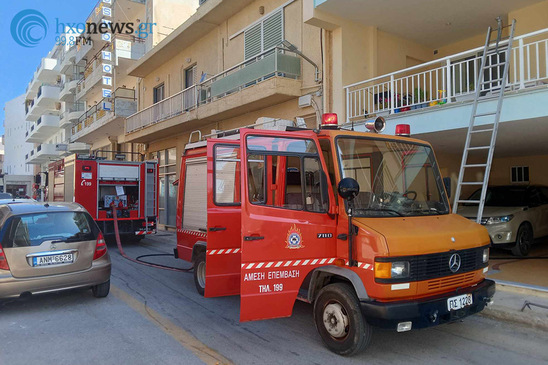 Image: Κινητοποίηση Πυροσβεστικής Ιεράπετρας για φωτιά στο κέντρο της πόλης