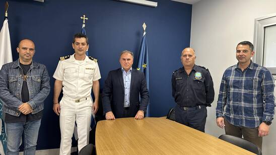 Image: Συνάντηση Δημάρχου  με τον Πλωτάρχη κ. Κωνσταντίνο Παττακό
