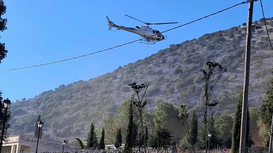 Image: Με ελικόπτερο η μεταφορά υλικών για τις εργασίες αναβάθμισης υποδομών στο Δικταίο Άντρο