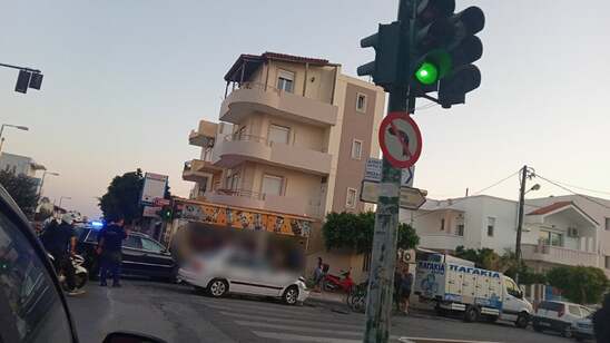 Image: Νέο τροχαίο στον περιφερειακό κοντά στα Λύκεια της Ιεράπετρας