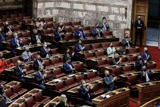 Image: Καταψηφίστηκε η πρόταση μομφής κατά του Χρ. Σταϊκούρα