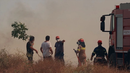 Image: Πυρκαγιά σε χαμηλή βλάστηση στο Ορεινό Ιεράπετρας