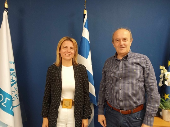 Image: Συνάντηση με τη συντοπίτισσα υποψήφια ευρωβουλευτή Γεωργία Λαμπράκη είχε ο δήμαρχος Ιεράπετρας