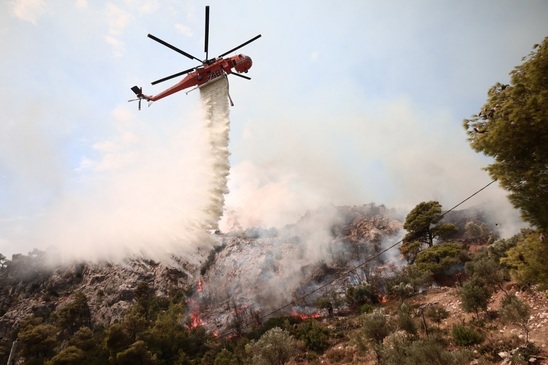 Image: Νέα φωτιά σε δασική έκταση στο Ρέθυμνο - Εστάλη 112 στους κατοίκους