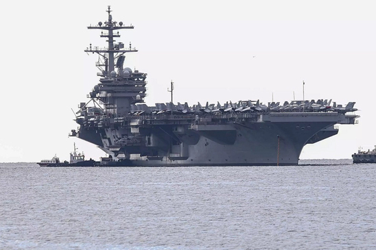 Image: Χανιά: Έδεσε στη Σούδα το πυρηνοκίνητο αεροπλανοφόρο των ΗΠΑ «USS George H.W. Bush»