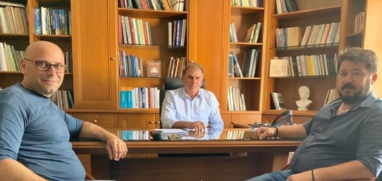 Image: Συνάντηση Καλαντζάκη με τον πρόεδρο του Ενιαίου Αγροτικού Συλλόγου Ιεράπετρας
