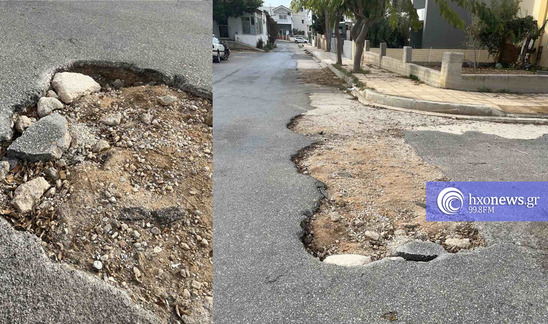 Image: Λακκούβα 20ετίας... στην οδό Αλεξάνδρου Παπαναστασίου στην Ιεράπετρα