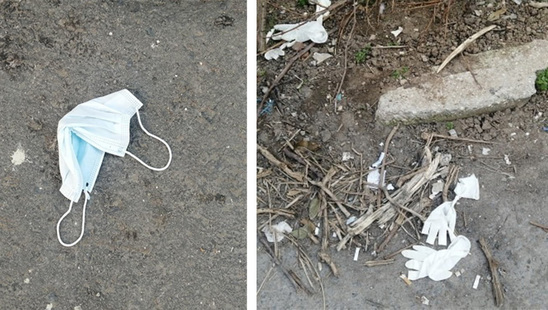 Image: Ρουμελιωτάκη: Απαράδεκτες εικόνες με γάντια και μάσκες σε δρόμους και καπάκια των κάδων