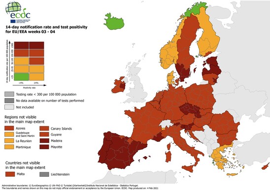 Image: Καμπανάκι και από ECDC για την Ελλάδα – Μειώνονται οι πράσινες περιοχές, αυξάνονται τα κρούσματα