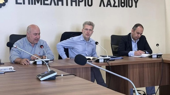 Image: Στο Λασίθι ο υπουργός Επικρατείας Άκης Σκέρτσος - Συνάντηση με τοπικούς και παραγωγικούς φορείς