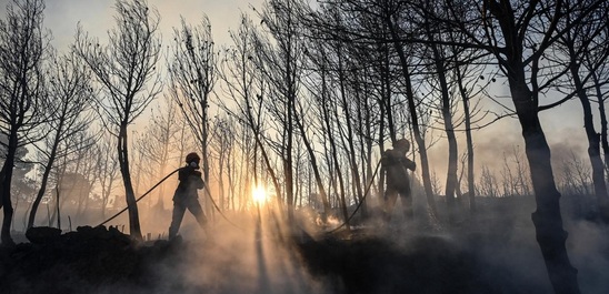 Image: Φωτιά σε Κερατέα και Σταμάτα / Καταστροφές και καμένα σπίτια από τα πύρινα μέτωπα - Μάχη με διάσπαρτες εστίες