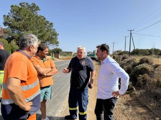 Image: Αυτοψία στους καθαρισμούς πρανών από τον Αντιπεριφερειάρχη Λασιθίου, Γιάννη Ανδρουλάκη